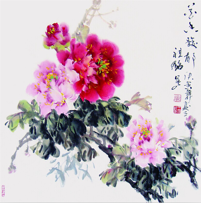 中国西部牡丹王·王祖铭国画作品赏析