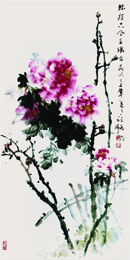 中国西部牡丹王·王祖铭国画作品赏析