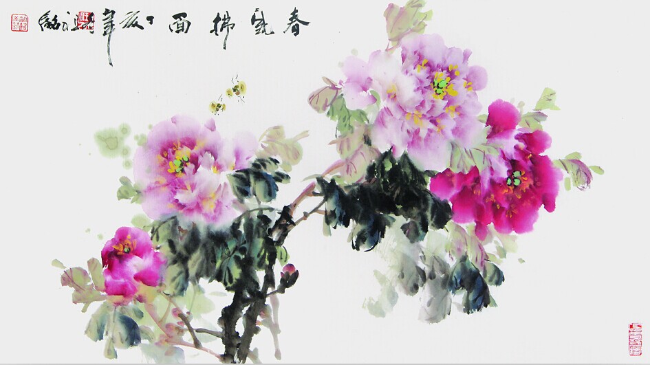 中国西部牡丹王·王祖铭国画作品赏析